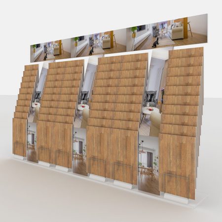 Vinyl Plank Wood Floor Tile Sample Display Shelf Rack