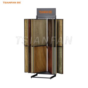 wood flooring showroom display rack