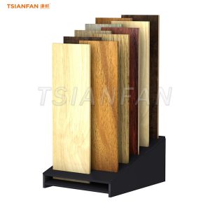 wooden floor display rack